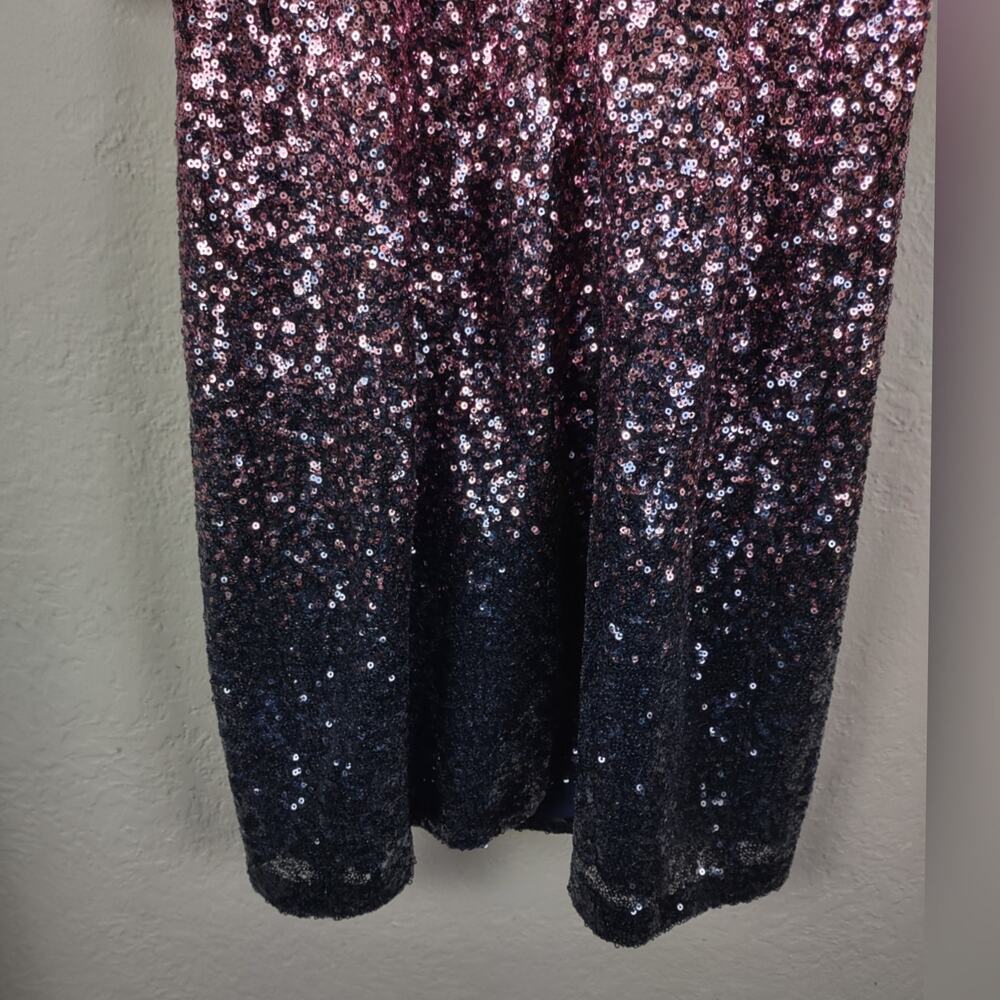 Dear Moon Ombre Sequin Sleeveless Bodycon Sheath Dress Size 7 Flawed - Picture 11 of 16